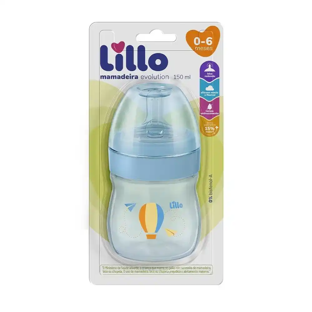 LILLO MAMADEIRA SUPER EVOLUTION SILICONE 150ML AZUL 