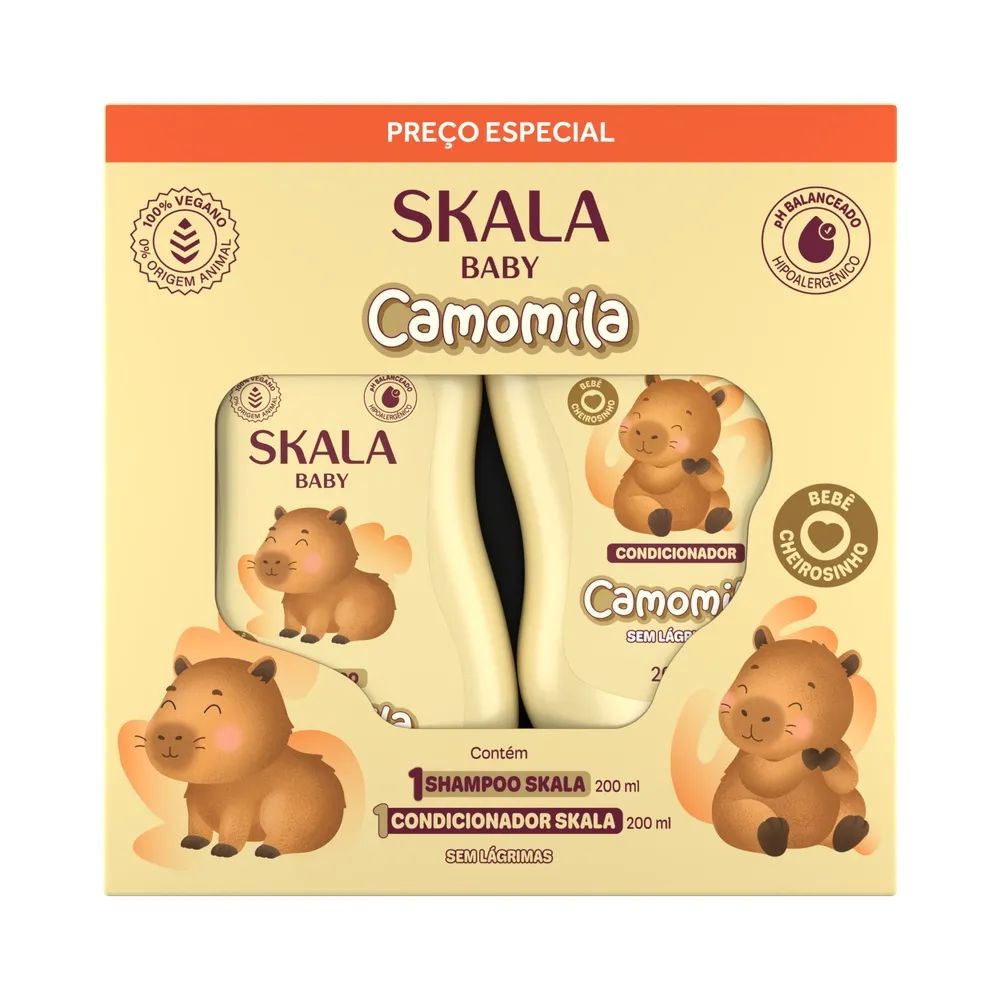 SKALINHA KIT SHAMPOO+CONDICIONADOR CAMOMILA BEBE 200ML